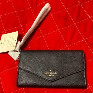 Kate Spade Black Wristlet IPhone